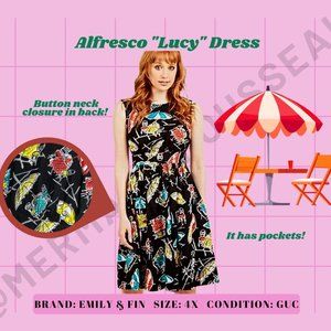 Emily & Fin 4x "Lucy" Too Much Fun style in Alfresco Print has pockets